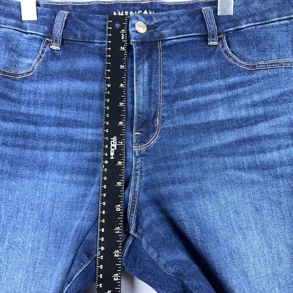 American Eagle Curvy Jegging Jeans Women Size 16 Regular Next Level Stretch Blue - Picture 8 of 12